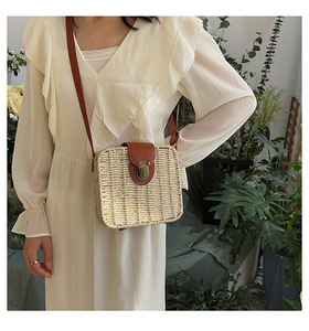 Phụ nữ của mùa hè thời trang Mây bãi biển túi mở đóng cửa Loại cung cấp bán buôn từ rơm Túi Nhà cung cấp - Product Image 4