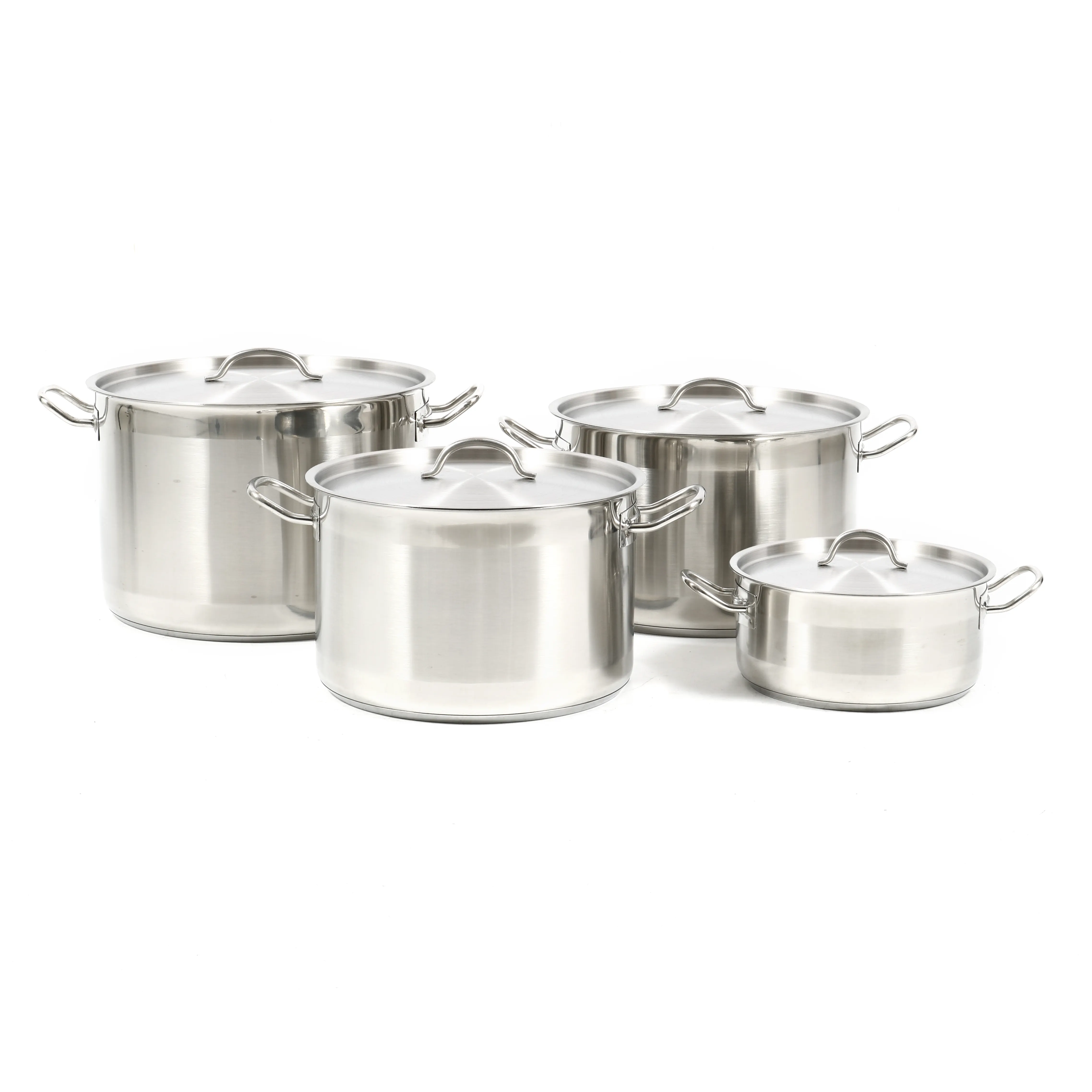 Vente en gros de casseroles en acier inoxydable robustes de grande capacité pour ensemble de cuisson marmite pour restaurant cuisine à domicile