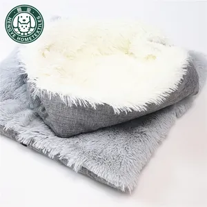 Atacado Novo Estilo de Acessórios Do Cão 2 Uso Maneira Personalizado Cama Para Cachorro de Pelúcia Macia E Quente Cama do animal de Estimação