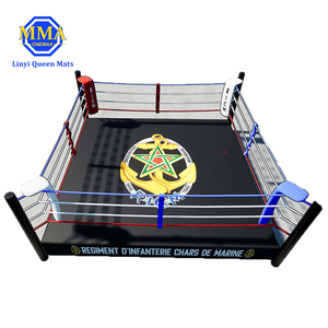 Anneau de boxe LYQUEEN de type table, logo personnalisé imprimé, anneau de compétition surélevé pour la boxe, la lutte, le MMA, le Muay Thai, l'<span class=keywords><strong>UFC</strong></span> - Product Image 1
