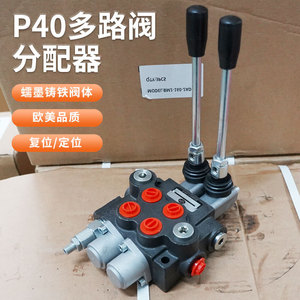 วาล์วควบคุมทิศทางแบบหลายทาง P40 วาล์วไฮดรอลิกแบบแมนนวล วาล์วปรับตำแหน่งแบบรีเซ็ตเดี่ยวและคู่ สำหรับใช้งานเชิงกล - Product Image 1