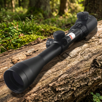 Lunette de chasse Factory Optical 3-9X40EG avec laser rouge, accessoires et lunettes de visée pour l'extérieur