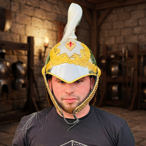 Casque suspendu CH de style médiéval bouddhiste en alliage de zinc moulé sous pression avec motif en relief, pour le Nouvel An chinois, la Fête des Pères, les anniversaires et les fêtes - Product Image 1