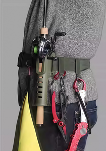 מחזיק חגורת מותניים נייד מפלסטיק לחכות דיג ומנגנון להכנסת חכות דיג לשימוש חיצוני - Product Image 6