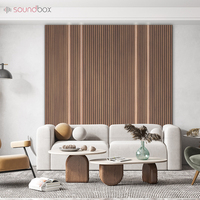 Paneles Acústicos de Madera de Alta Calidad con Diseño 3D, Paneles de Listones de Madera para Tratamiento de Sonido, Paneles de PET Insonorizantes