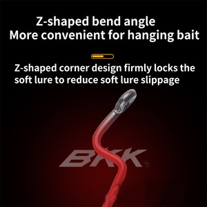 BKK <b>Black</b> Diamond Crank <b>Hook</b> Super Slippery Barbed Single Soft Bait Fishing <b>Hook</b> for Bass Mandarin Fish Lure Fishing - Product Image 5