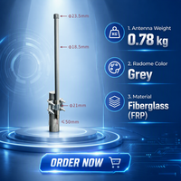 Antenne GPS omnidirectionnelle PU JJTX-BLQX-12DB 12 dBi 1700-2700 MHz avec connectivité N-mâle/N-femelle et impédance de 50 ohms
