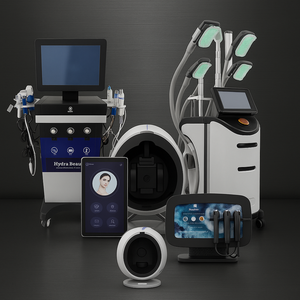 Kit de beauté multifonctionnel combiné : Masseur facial, amincissement corporel, détection du cuir chevelu, contrôle du temps, équipement de salon à domicile USB - Product Image 1