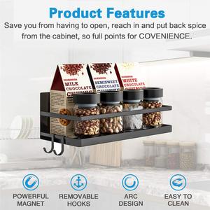 Étagère à épices en métal rangement de cuisine support à épices <span class=keywords><strong>mural</strong></span> en fer gain de place organisateur supports de rangement et supports - Product Image 2