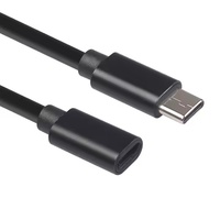 USB-C 1 kaki Pria Wanita 5A kabel pengisi daya Cepat PVC-USB kabel sinkronisasi Data pendek 30cm kecepatan tinggi 3.0 (5Gbps)