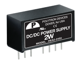 อุปกรณ์โพลีตรอน ตัวแปลงไฟ DC/DC 2W รุ่น HEA2-24S5 แบบติดตั้งบนบอร์ด - Product Image 4