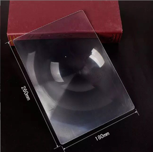 A4 حجم الصفحة PVC شاشة شفافة نوع بطاقة المرجعية ورقة المكبر لقراءة الصحف والكتب - Product Image 4