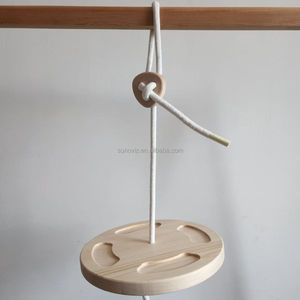 Sunoviz YM-28 儿童30厘米松木秋千座椅2.4厘米厚实木秋千板天然硬木悬挂式秋千椅 - Product Image 2