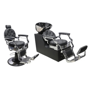 Sillón de Peluquería de Lujo con Lavabo para Salón de Belleza, Silla de Barbería para Hombre, Muebles de Barbería - Product Image 4