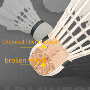 ريشة تنس الريشة للتدريب والبطولات بيضاء اللون ذات استقرار في الطيران متينة مخصصة حسب الطلب من ريش الإوز المزدوج مُقوّاة خفيفة الوزن للنوادي - Product Image 6