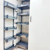 FAFELE Panier de rangement de cuisine multifonctionnel moderne en métal fin avec fermeture amortie pour armoires et garde-manger, garantie 5 ans et plus