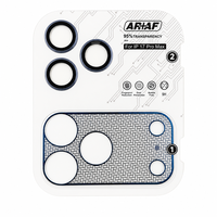 Protection d'objectif d'appareil photo 9H AR pour iPhone 17 Pro Max, verre trempé antireflet en aluminium, colle intégrale, installation facile