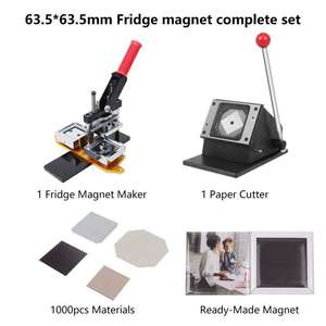 50*50MM Rectangular Refrigerator Sticker Badge Machine Rotary All-metal Tinplate Badge Making Machine With Mold - Product Image 3