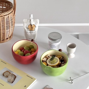 Bol en céramique Lelyi INS, motif dessin animé mignon, style girly, design créatif, élégant et simple, pour desserts frais - Product Image 3
