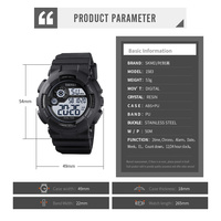 Jam Tangan Sport Digital SKMEI 1583 Berkualitas Tinggi dengan Timer Mundur Tahan Air 5BAR Dial Bercahaya Ketebalan Casing 18mm