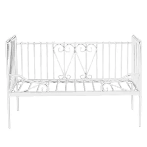 Wholesale New Hot Selling Easy Style Bedroom Furniture White Metal Bed Base Bed Frame