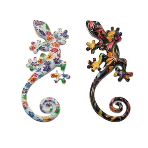 Настенный Декор на заказ 3D декоративная испанская Барселона мозаика геккон ящерица Статуэтка из смолы