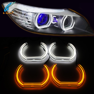 Đèn <span class=keywords><strong>LED</strong></span> Đôi Mắt Thiên Thần DTM M4, Đèn Hình Chữ U Bằng Acrylic Màu Vàng Trắng Có Đèn Báo Rẽ Cho Xe BMW E36 E46 E90 E92 F30 E60 E71 - Product Image 2