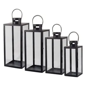 Lanterns Decorative Metal Metal Big Size And Small Size Lantern With Stainless Steel Handle For Wedding Candle Holder Candle Stand Home Decor Lanterns