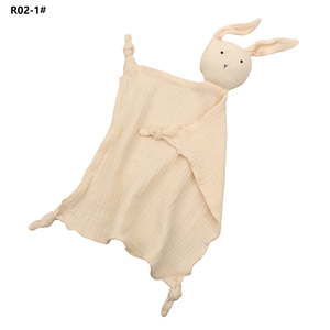 Ensemble d'accessoires cadeaux bavoirs pour bébé/pinces à sucette/anneau de dentition en silicone, mousseline de coton, couverture de sécurité pour bébé lapin - Product Image 3