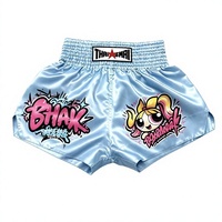 Celana Pendek I-Muay Thai Gaya Powerpuff Girls Terinspirasi Robot, Bahan Polyester untuk Olahraga Tinju dan Sanda Dewasa & Anak-Anak