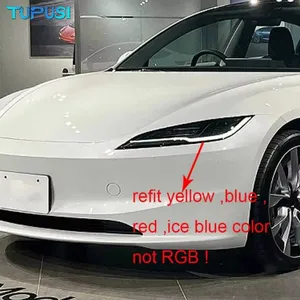 Pour <span class=keywords><strong>Tesla</strong></span> <span class=keywords><strong>Model</strong></span> <span class=keywords><strong>3</strong></span>, mise à niveau des phares DRL, changement de couleur, jaune, rouge, bleu glacé, feux de jour DRL, panneaux LED, <span class=keywords><strong>nouveautés</strong></span> 2024 - Product Image 5