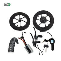 LVCO Alloy Kit de conversion pour vélo électrique pour enfants Kit de conversion pour vélo électrique arrière 16 pouces Roue intégrée