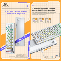 New Aula S98 Wireless Gaming Keyboard Hotswappable Mechanical Gaming Keyboard Tri-Mode RGB Lighting Gaming Keyboard