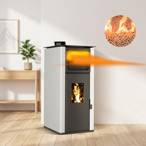 Poêle à granulés moderne et écologique de 6 kW pour salon, fonctionnement <span class=keywords><strong>silencieux</strong></span>, combustion propre, offre une expérience de chauffage ultime, 90 % de rendement - Product Image 1