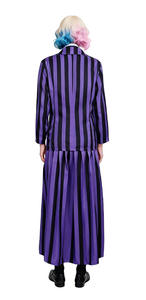 Costume Cosplay Uniforme Scolastica Gotica - Abito Blazer a Righe Colorato per Halloween e Feste a Tema - Product Image 3