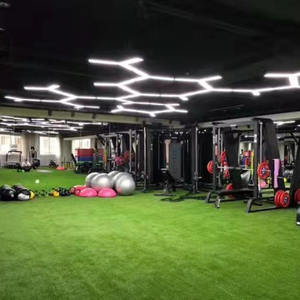 Yüksek kalite 50mm kazık yüksekliği suni çim futbol peyzaj futbol spor uygulaması için yeşil sentetik çim koyarak - Product Image 6