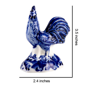 Figura de porcelana azul y blanca, gallo, Zodíaco, animal - Product Image 6