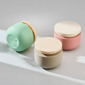 Contenants de gommage au beurre corporel avec logo personnalisé Pots de crème en plastique HDPE 200ml 250ml 300ml ambre rose vert pour cosmétiques doux au toucher - Product Image 3