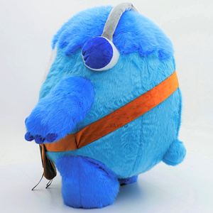 Costume Gonfiabile da Mascotte Mostro Blu per Adulti, <span class=keywords><strong>Noleggio</strong></span> per <span class=keywords><strong>Halloween</strong></span>, Carnevale, Feste in Maschera, Vestito da Personaggio dei Cartoni Animati Gigante 2,2m - Product Image 5