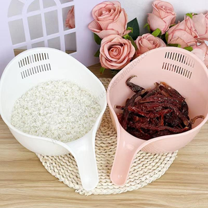 Passoire de cuisine en plastique Syh635 pour laver les fruits, les légumes et le riz – Panier de filtration et d'égouttage en gros - Product Image 5