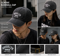 Gorra de Béisbol de Mezclilla Twill Estilo Vintage, Lavada, Retro, Unisex, Ajustable, Transpirable, Impermeable, con Logotipo Personalizado, OEM, ODM