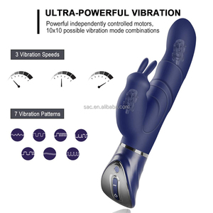 SacKnove Adult Produkte Silikon USB 10 Vibration Rotierender G-Punkt Dildo Sexspielzeug Schub Hase Kaninchen <span class=keywords><strong>Vibrator</strong></span> Für Frauen Vagina - Product Image 3