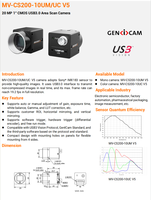 Caméra de vision industrielle Hikrobot MV-CS200-10UM V5 20MP 1" CMOS IMX183 USB 3.0
