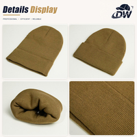 Bonnet d'hiver tricoté en acrylique 100% (85g), personnalisable avec logo brodé, vente en gros - 70 couleurs unies, prêt à expédier.