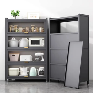 Armoires de rangement personnalisables avec panneaux anti-poussière, présentoir autoportant à plusieurs niveaux adapté aux maisons, écoles et bureaux - Product Image 5