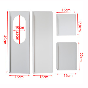 Paneles de Sellado de PVC Ajustables de 22-43 Pulgadas, Kits de Ventilación Universales para <span class=keywords><strong>Aire</strong></span> Acondicionado, <span class=keywords><strong>Placa</strong></span> de Sellado para Ventanas Corredizas de <span class=keywords><strong>Aire</strong></span> Acondicionado Portátil - Product Image 4