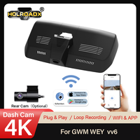 HOLROADX Enregistreur vidéo 4K Plug&Play pour GWM WEY VV6, vision nocturne, enregistrement en boucle, contrôle par application Wifi, capteur G