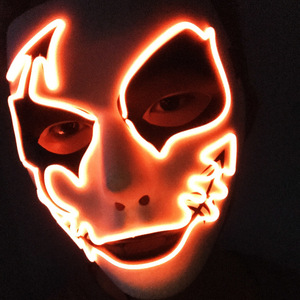 <span class=keywords><strong>Masque</strong></span> <span class=keywords><strong>de</strong></span> visage effrayant <span class=keywords><strong>de</strong></span> <span class=keywords><strong>mort</strong></span> en plastique avec éclairage LED pour Halloween - Product Image 3
