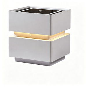 Mesita de noche moderna estilo crema, <span class=keywords><strong>48</strong></span>*40*48cm, con luz nocturna, armario de almacenamiento, muebles de noche - Product Image 2