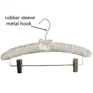 Cintres rembourrés 10 pièces cintres rembourrés en Satin rembourrés antidérapants avec clips cintres de chandail doux pour chemise chemisier <span class=keywords><strong>robe</strong></span> - Product Image 4